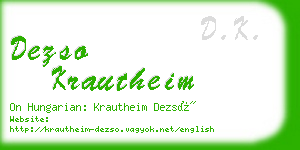 dezso krautheim business card